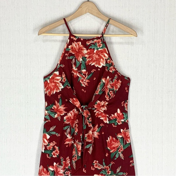 Entro~Women’s Sleeveless Jumpsuit~Cropped Wide‎ Leg~Hawaiian/Tropical Print~Sz M - Picture 2 of 11